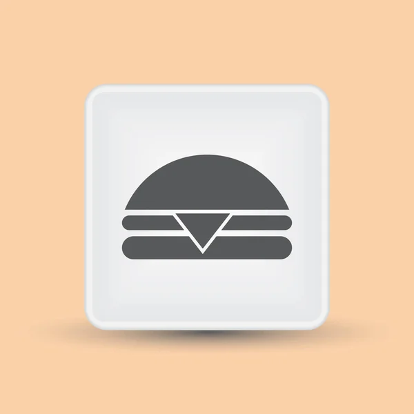 汉堡包图标。快餐食品标志。汉堡的符号. — 图库矢量图片