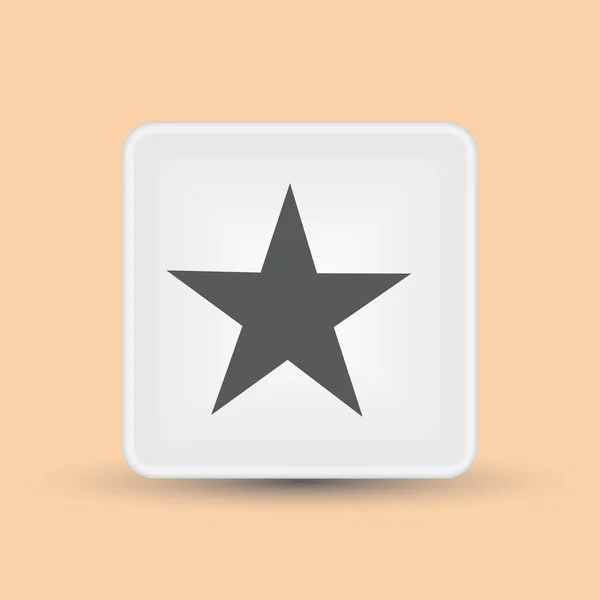Icône mobile Web plat isolé par étoile — Image vectorielle