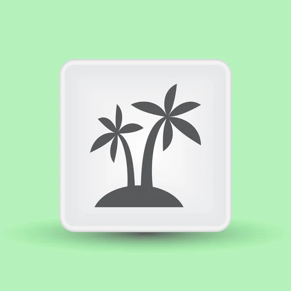Palm tree tkanina ikona — Wektor stockowy