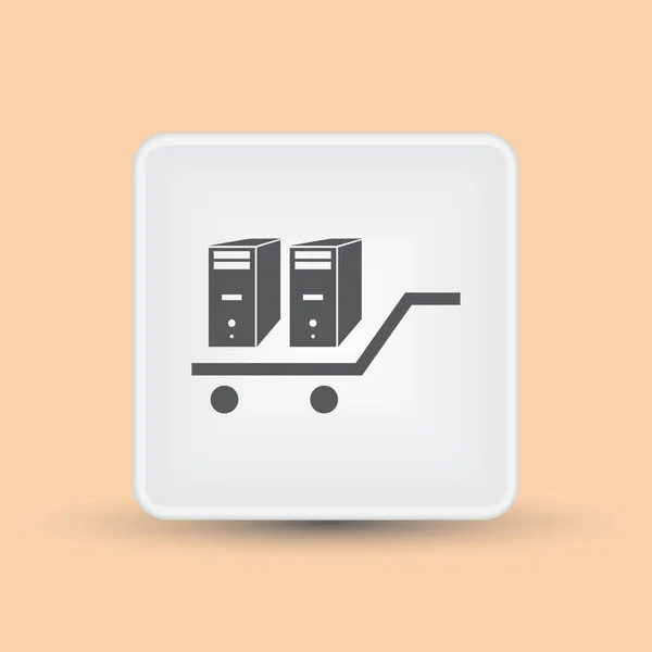 Computer web design icona di stile — Vettoriale Stock