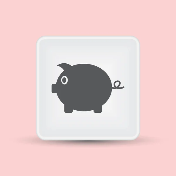 Piggy Bank vector icono, Deuda, dinero, ahorros, ahorrar dinero — Archivo Imágenes Vectoriales