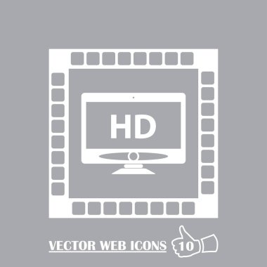 HD geniş ekran Tv vektör simgesi.