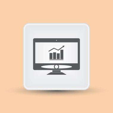 Bilgisayar monitörü farklı grafik, vektör eps10 çizim ile