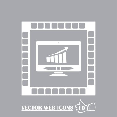 Bilgisayar monitörü farklı grafik, vektör eps10 çizim ile