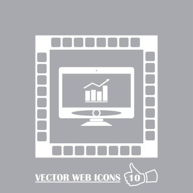 Bilgisayar monitörü farklı grafik, vektör eps10 çizim ile
