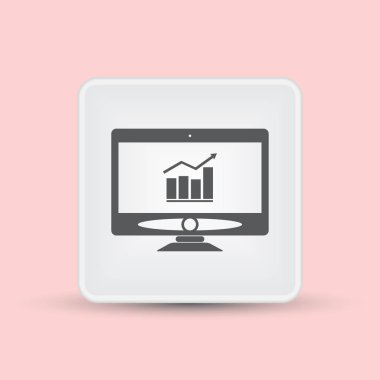 Bilgisayar monitörü farklı grafik, vektör eps10 çizim ile