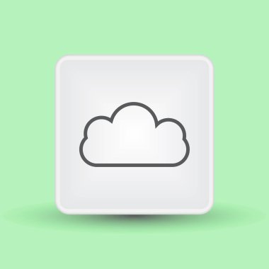 Bulut simge düz vektör.