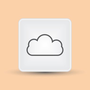 Bulut simge düz vektör.