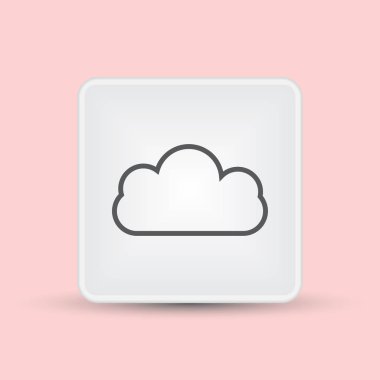 Bulut simge düz vektör.