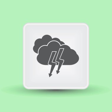 Şimşek, vektör çizim bulut