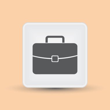 Evrak Çantası'nı işaret simge vektör. İşadamı durum simgesi.