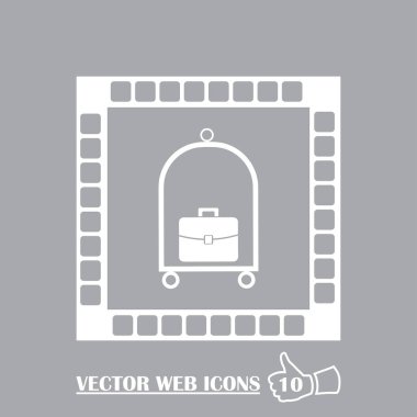 Evrak Çantası'nı işaret simge vektör. İşadamı durum simgesi.