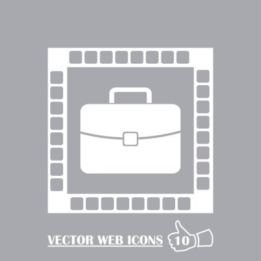 Evrak Çantası'nı işaret simge vektör. İşadamı durum simgesi.