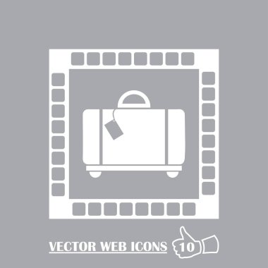 Evrak Çantası'nı işaret simge vektör. İşadamı durum simgesi.