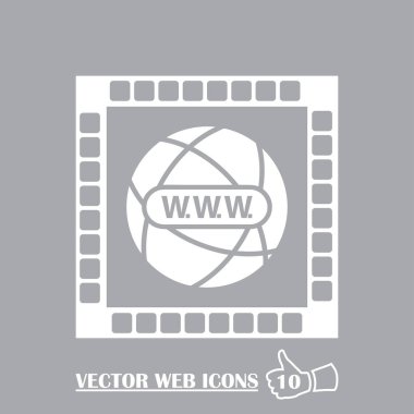 Www Internet simgesini. World wide web simgesi. Küre işareti vektör