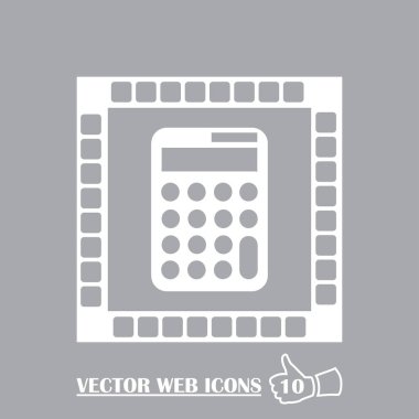 Hesap makinesi, düz tasarım, vektör eps10 çizim