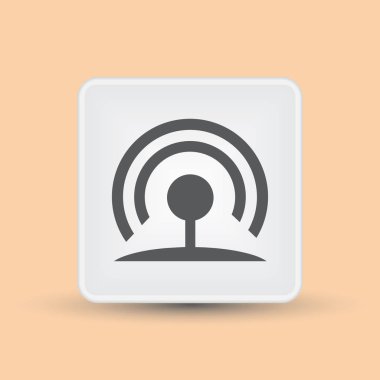 RSS simgesi düz stil ikonu. Vektör çizim