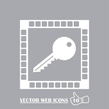 Trendy düz stil anahtarı simgesini. Web sitesi tasarımı için anahtar simgesi