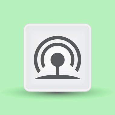 RSS simgesi düz stil ikonu. Vektör çizim