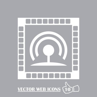 RSS simgesi düz stil ikonu. Vektör çizim