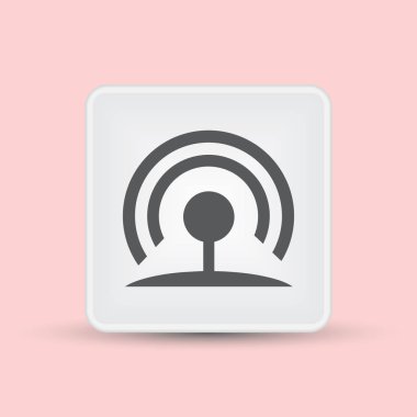 RSS simgesi düz stil ikonu. Vektör çizim