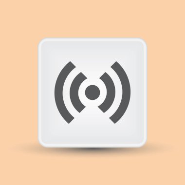 RSS simgesi düz stil ikonu. Vektör çizim