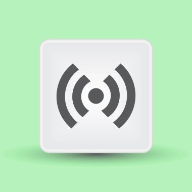 RSS simgesi düz stil ikonu. Vektör çizim