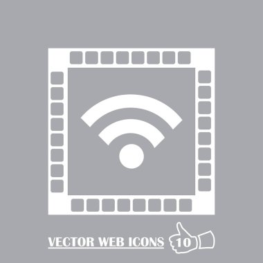 RSS simgesi düz stil ikonu. Vektör çizim