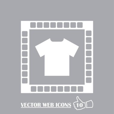 T-shirt simge vektör. Web tasarım stili