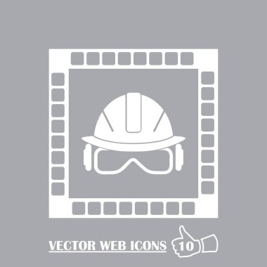 Bir web simgeler - kask, baret vektör çizim