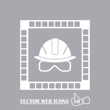 Bir web simgeler - kask, baret vektör çizim