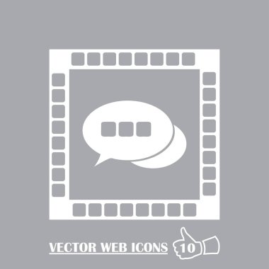 Sohbet simgesi izole trendy düz tarzı. Web sitesi tasarımı için konuşma balonu sembolü. Vektör çizim, Eps10.