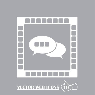 Sohbet simgesi izole trendy düz tarzı. Web sitesi tasarımı için konuşma balonu sembolü. Vektör çizim, Eps10.