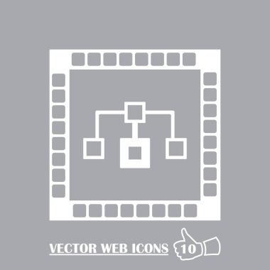 Akış şeması simge vektör.