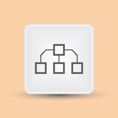 Akış şeması simge vektör.