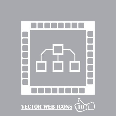 Akış şeması simge vektör.