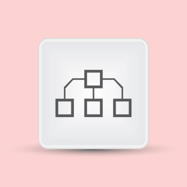 Akış şeması simge vektör.