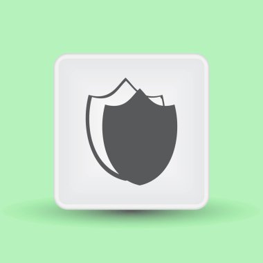 Kalkan simgesi, vektör çizimi. düz tasarım biçimi