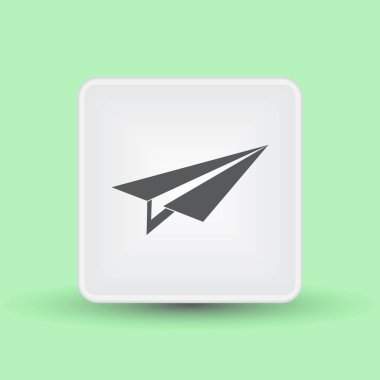 Uçak simge vektör, katı logo illüstrasyon