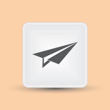 Uçak simge vektör, katı logo illüstrasyon