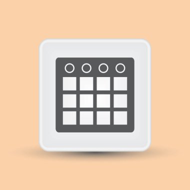 Takvim simgesi, vektör illüstrasyonu. Düz tasarım biçimi