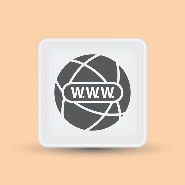 Www internet icon. Symbol für das World Wide Web. Globalzeichenvektor — Stockvektor