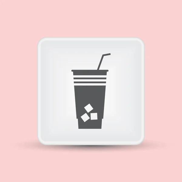 Cocktail pictogram platte Vector — Stockvector