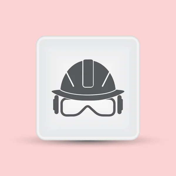 Векторная иллюстрация иконок паутины - шлем безопасности, каска — стоковый вектор