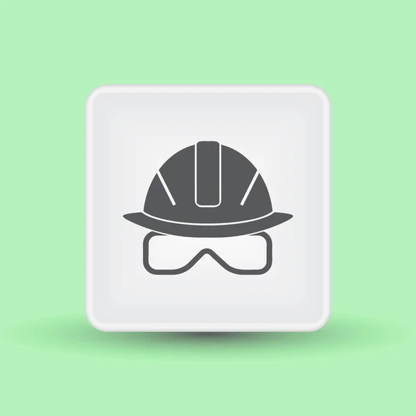 Vector illustration of a web icons - safety helmet, hard hat — Stock Vector