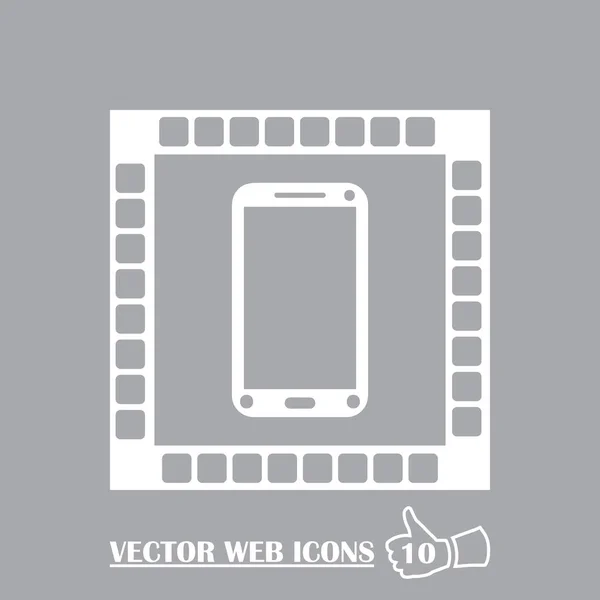 Smartphone icon, vector illustration — Stock Vector