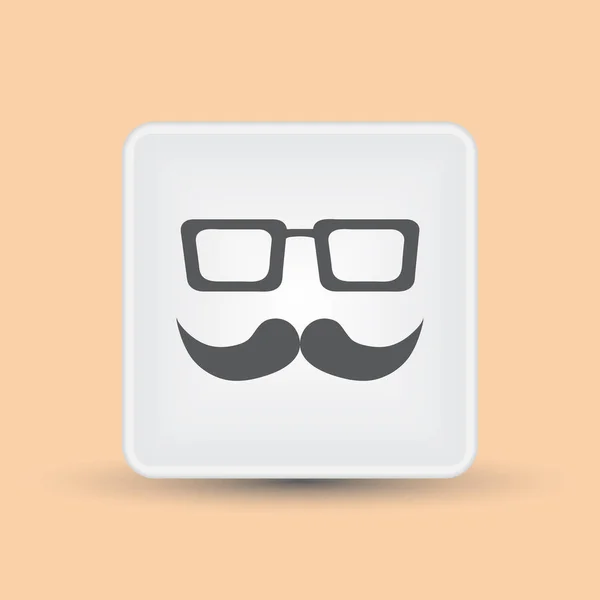 Nerd-Brille und Schnurrbart. Vektorillustration — Stockvektor