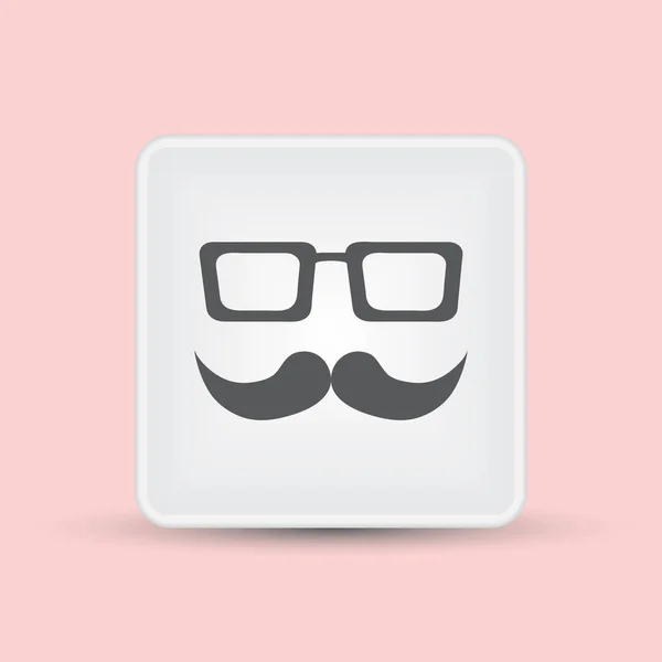 Nerd-Brille und Schnurrbart. Vektorillustration — Stockvektor