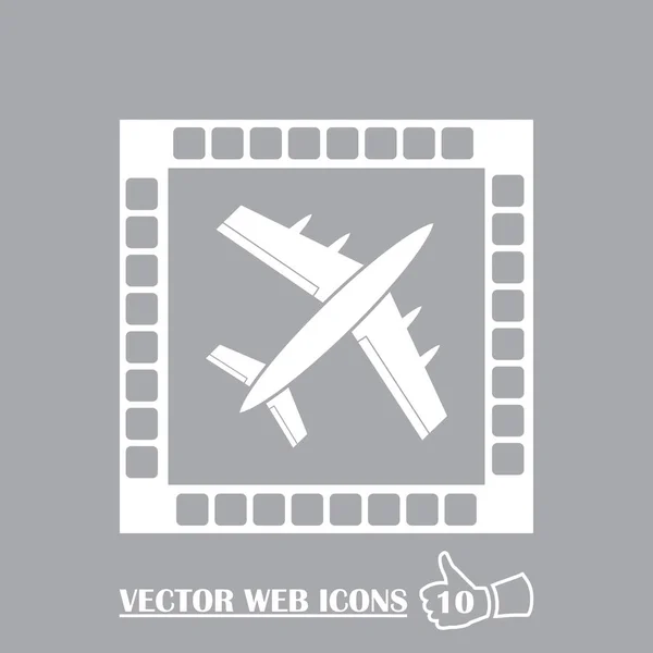 Flugzeug-Icon-Vektor, solide Logo-Illustration — Stockvektor