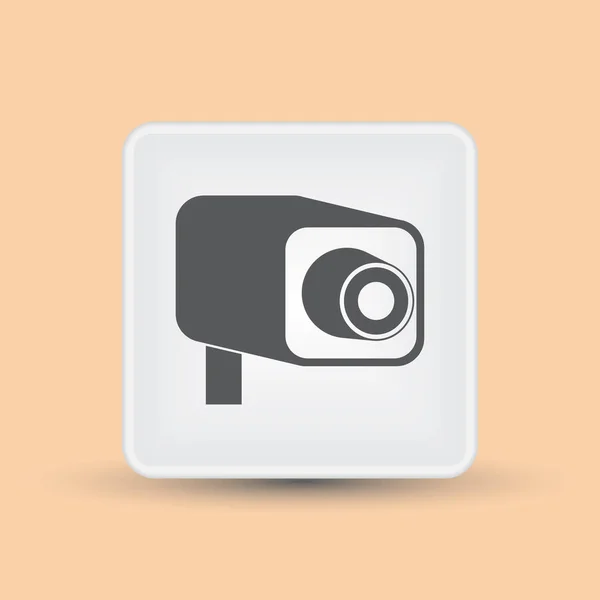 Videokamera Icon Vector flaches Design — Stockvektor